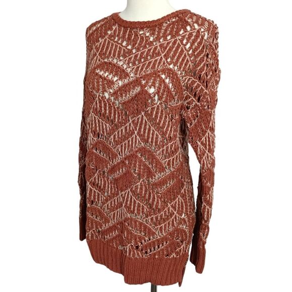 Universal Thread Open Knit Sweater NEW S Clay Pullover Crochet Asymmetric Rustic - Picture 12 of 16